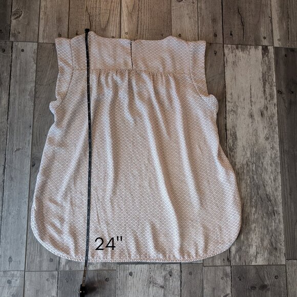 Ann Taylor LOFT, Sleeveless Blouse, Light Pink Print, Sz S - Picture 9 of 9